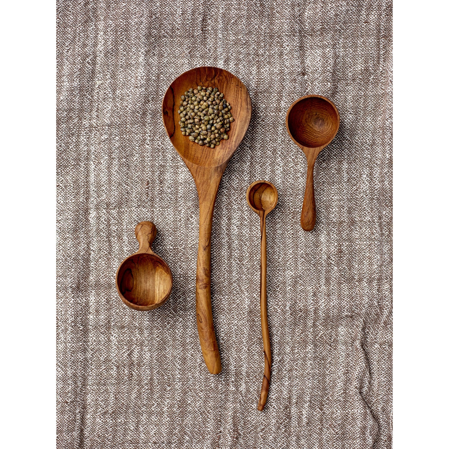 Hand-Carved Teakwood Spoon - Curated Home Decor