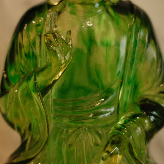 Vintage Jadeite Lucite Sitting Buddha