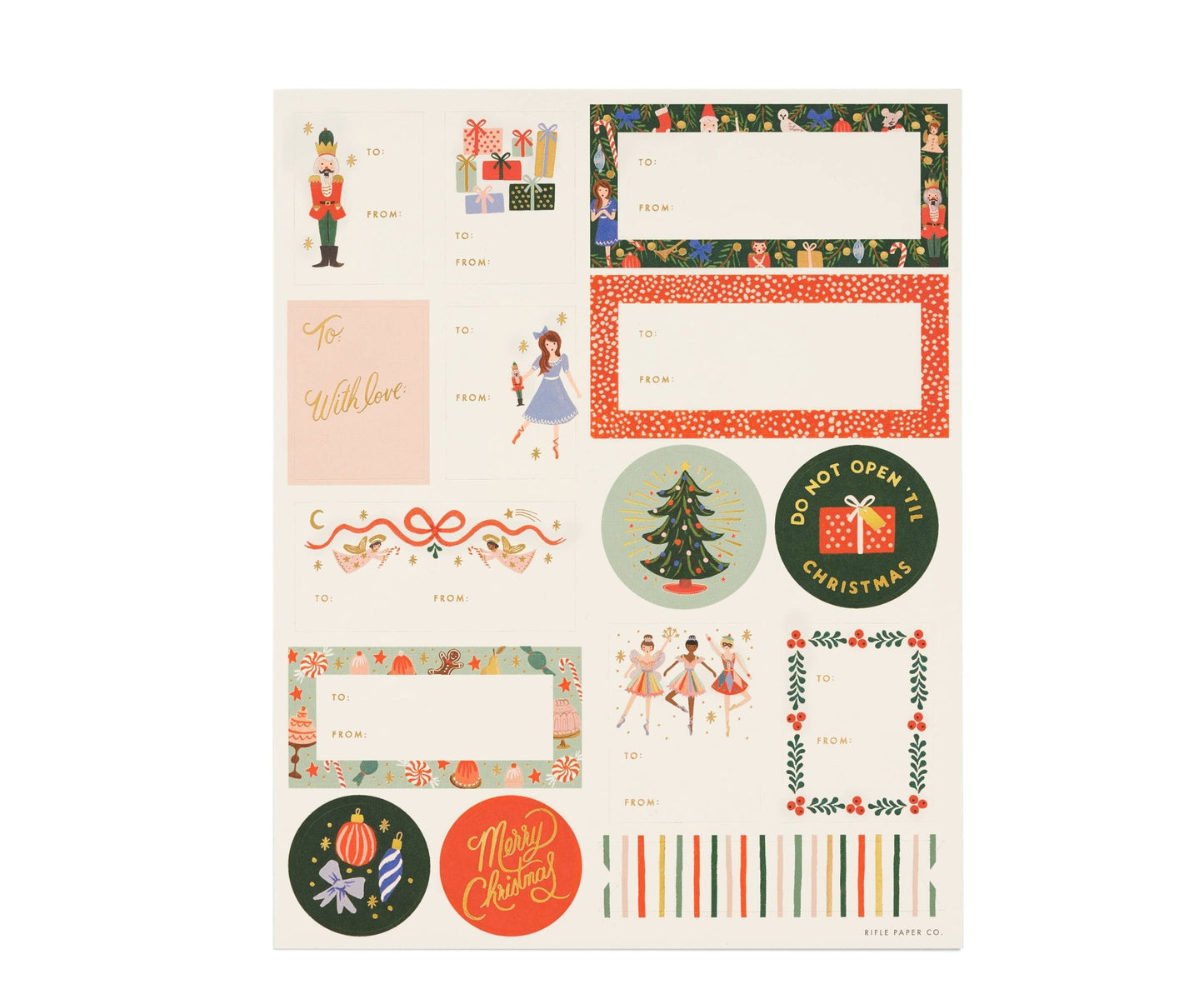 Pack of 3 Nutcracker Stickers & Labels - Curated Home Decor