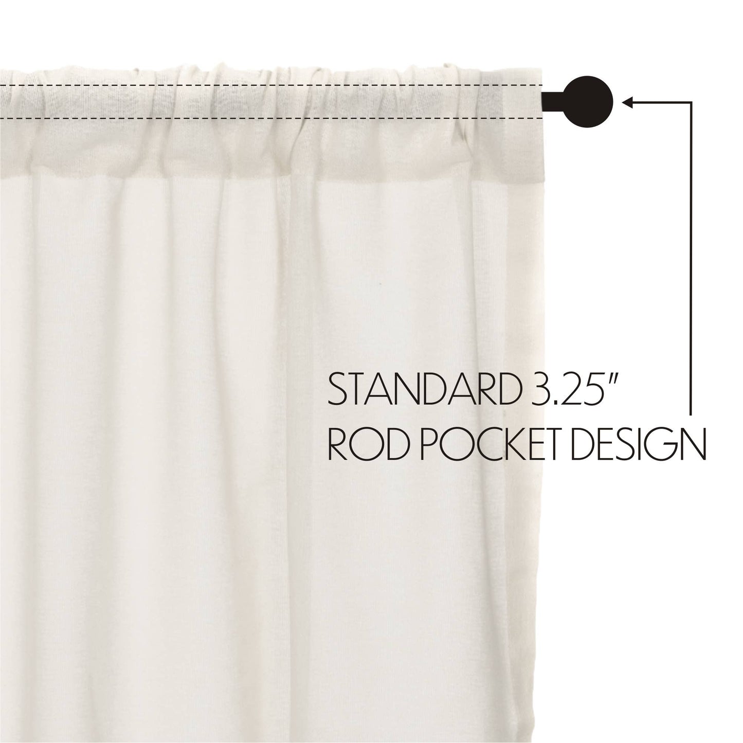 
                  
                    Tobacco Cloth Antique White Fringed Café Tier Curtains – Set of 2, 36"W x 36"L - Curated Home Decor
                  
                