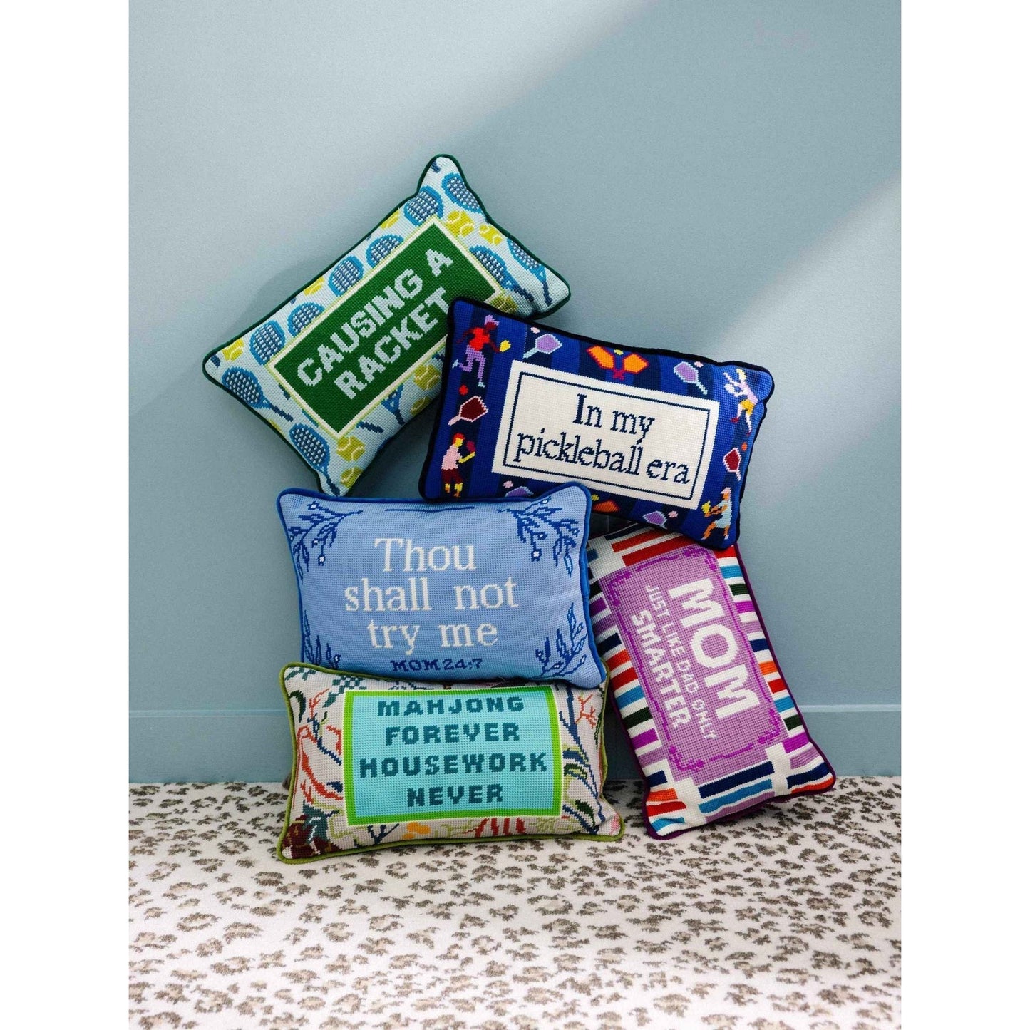 
                  
                    Try Me Needlepoint Pillow - Curated Home Decor
                  
                