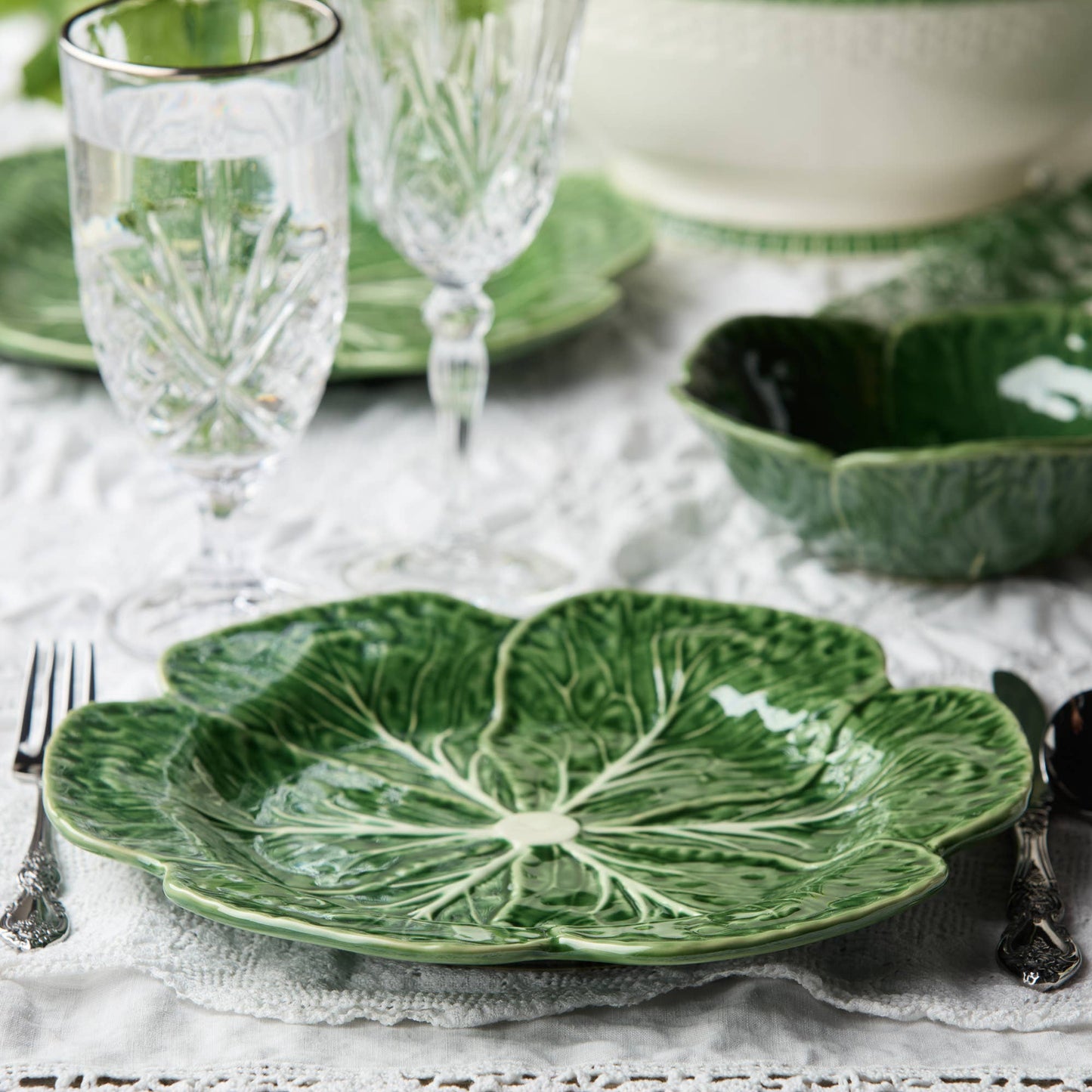 Le Jardin Cabbage 3 - D Dinner Plate - Curated Home Decor