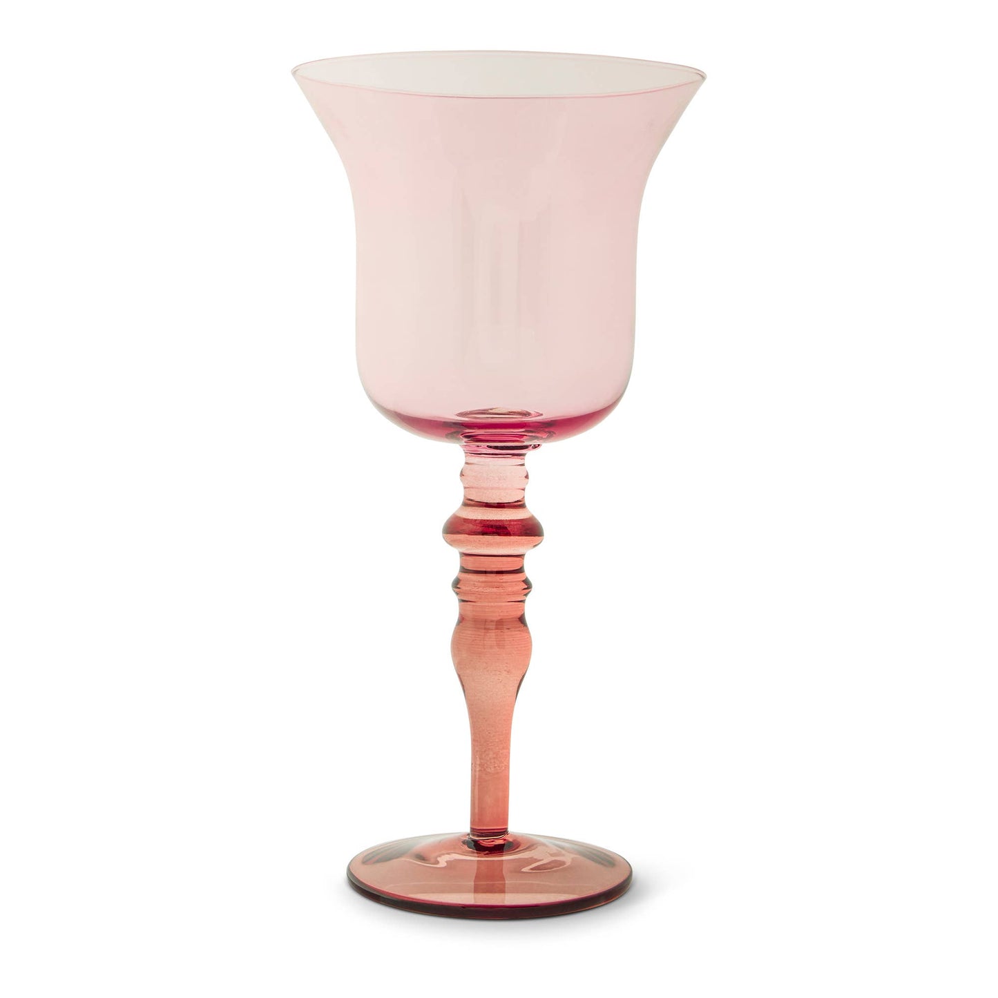 17oz Two - Tone Pink & Rust Wine Glass - Curated Home Decor
