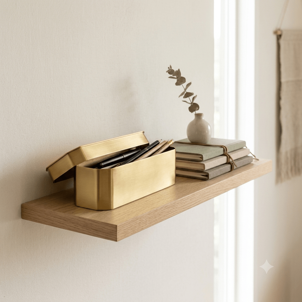 
                  
                    Modern Gold Iron Storage Box | Decorative Organizer with Lid - Curated Home Decor
                  
                