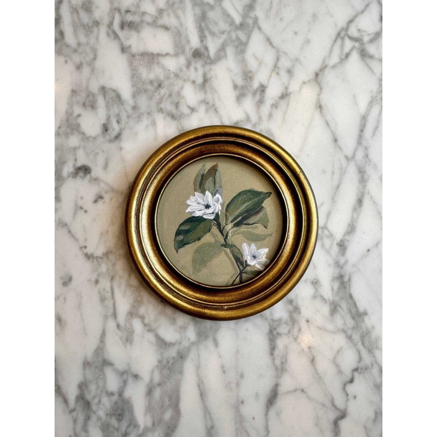 Magnolia Mini 3.5-inch square art print on linen paper unframed