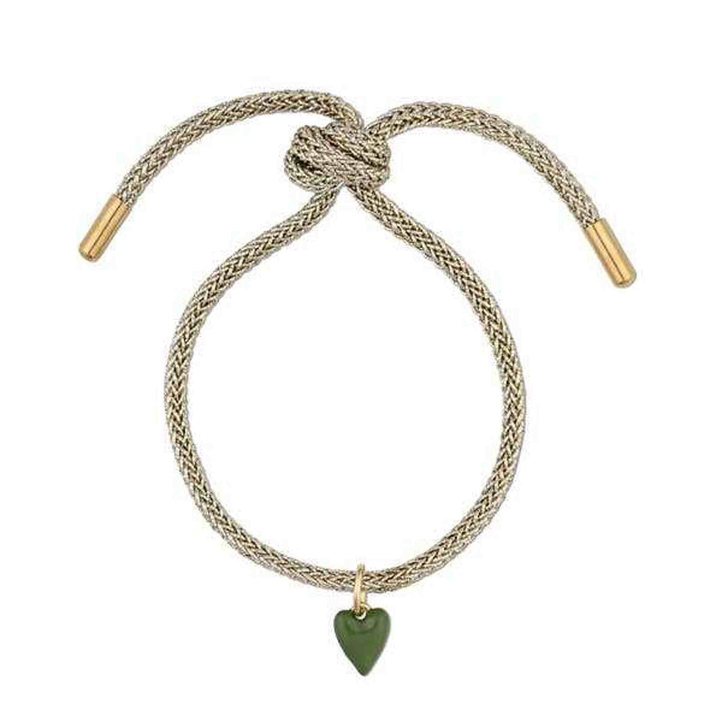 
                  
                    Gold Lurex Bracelet with Mini Heart: Pink - Curated Home Decor
                  
                