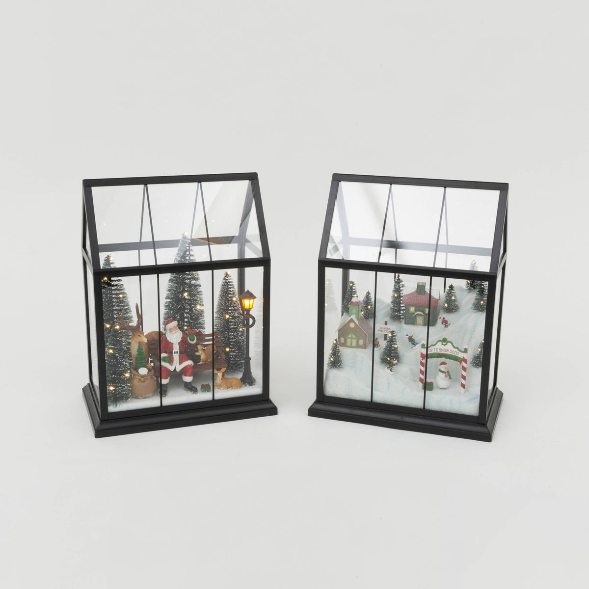 
                  
                    Lighted Glass House with Holiday Scene - Curated Home Decor
                  
                