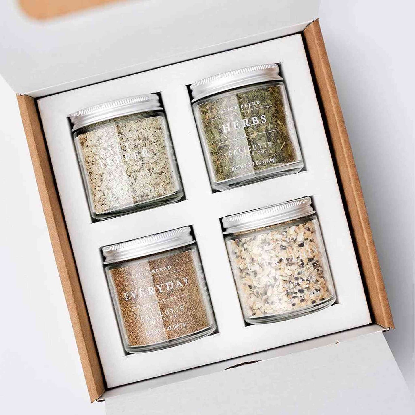 
                  
                    Essentials Gift Set of four preservative-free spice blends in glass jars in a gift box
                  
                