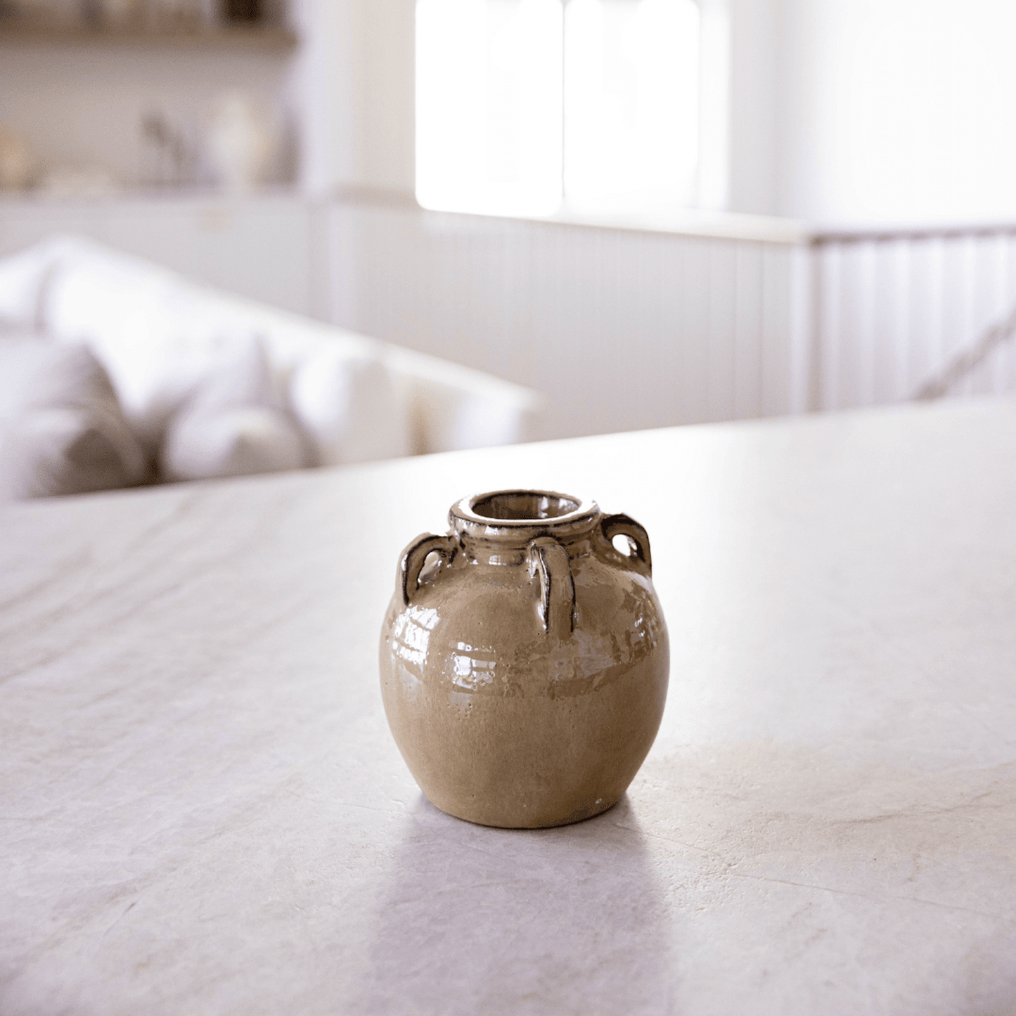 
                  
                    Chevalier Cream Glazed Vase With Handles - Curated Home Decor
                  
                