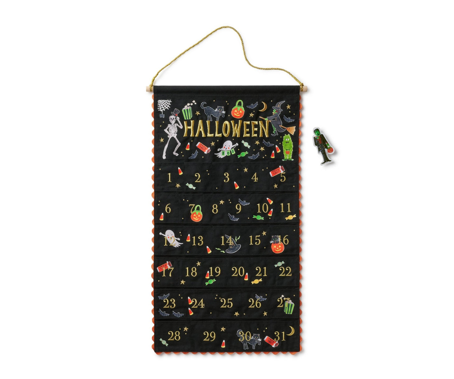 
                  
                    Halloween Parade Embroidered Hanging Countdown Calendar - Curated Home Decor
                  
                
