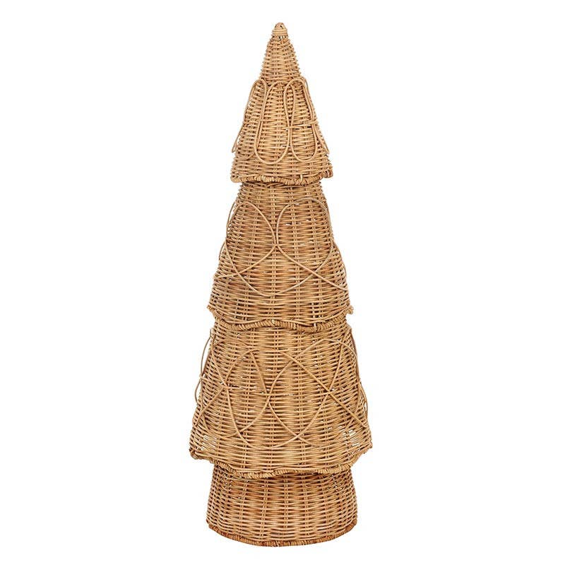 
                  
                    Natural Rattan Tiered Christmas Trees, Set of 2 - Curated Home Decor
                  
                
