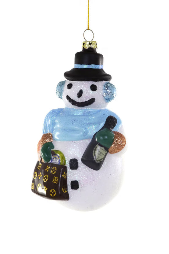 Chic Snowman Ornament - Curated Home Decor