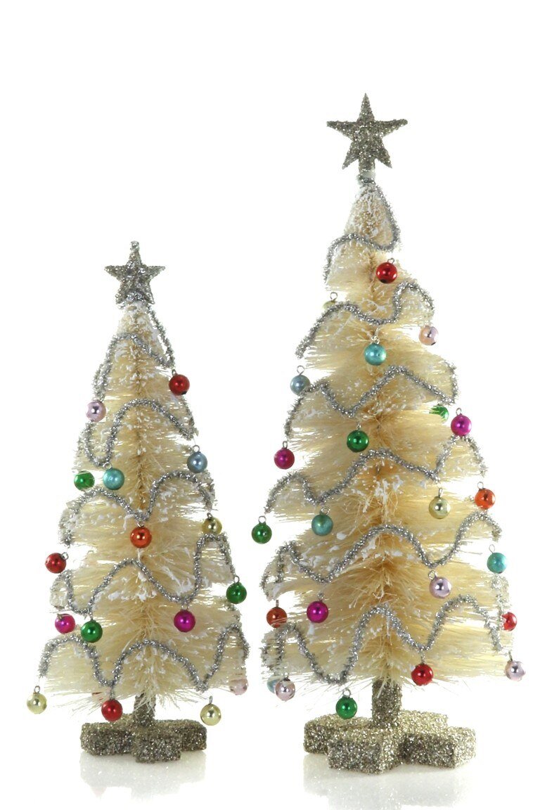 Vintage Garland Trees in Cream — Set of 2 – Cody Foster & Co - Curated Home Decor
