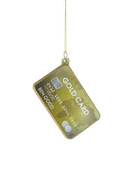 Gold Card Ornament - Curated Home Decor