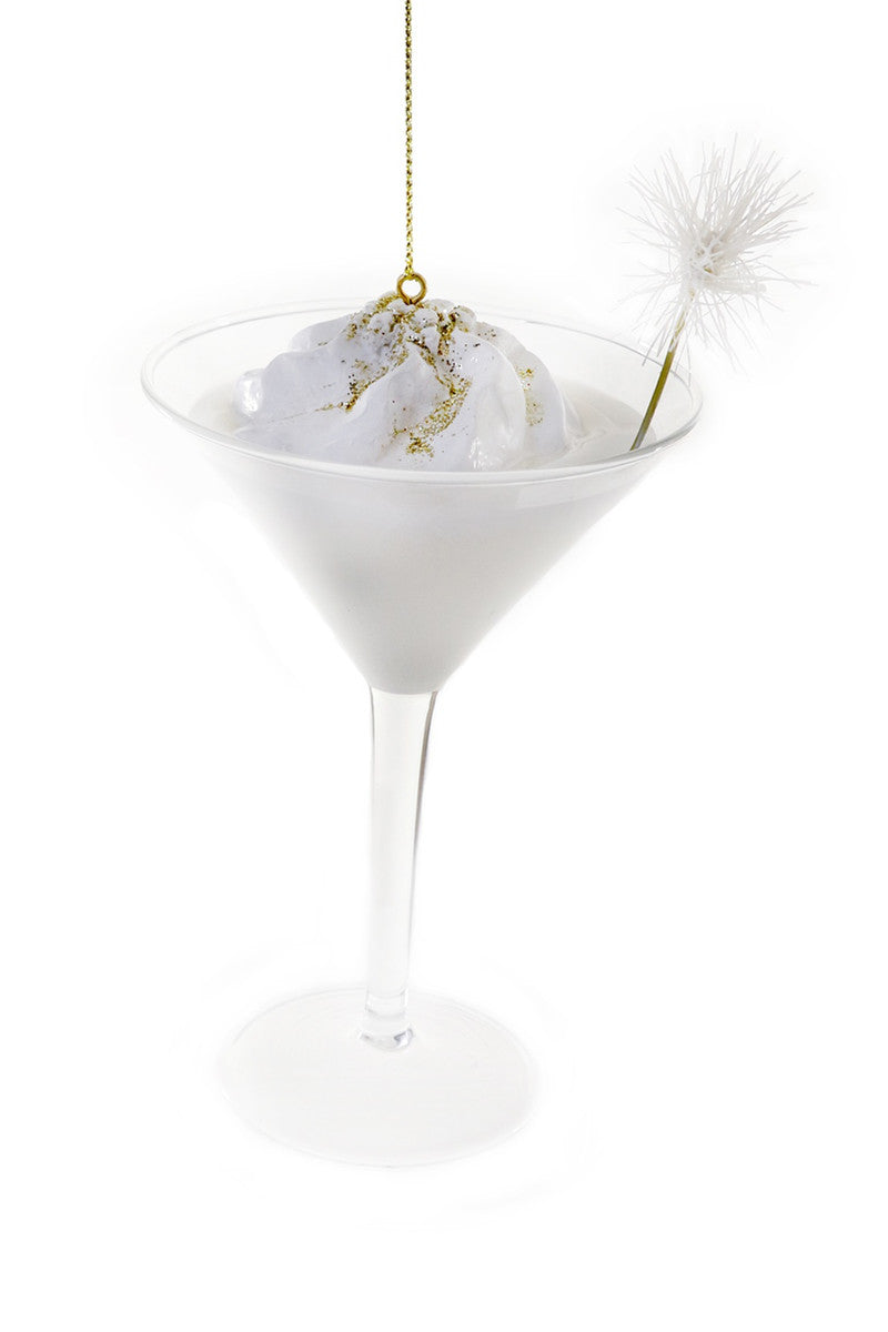 White Christmas Cocktail Ornament - Curated Home Decor