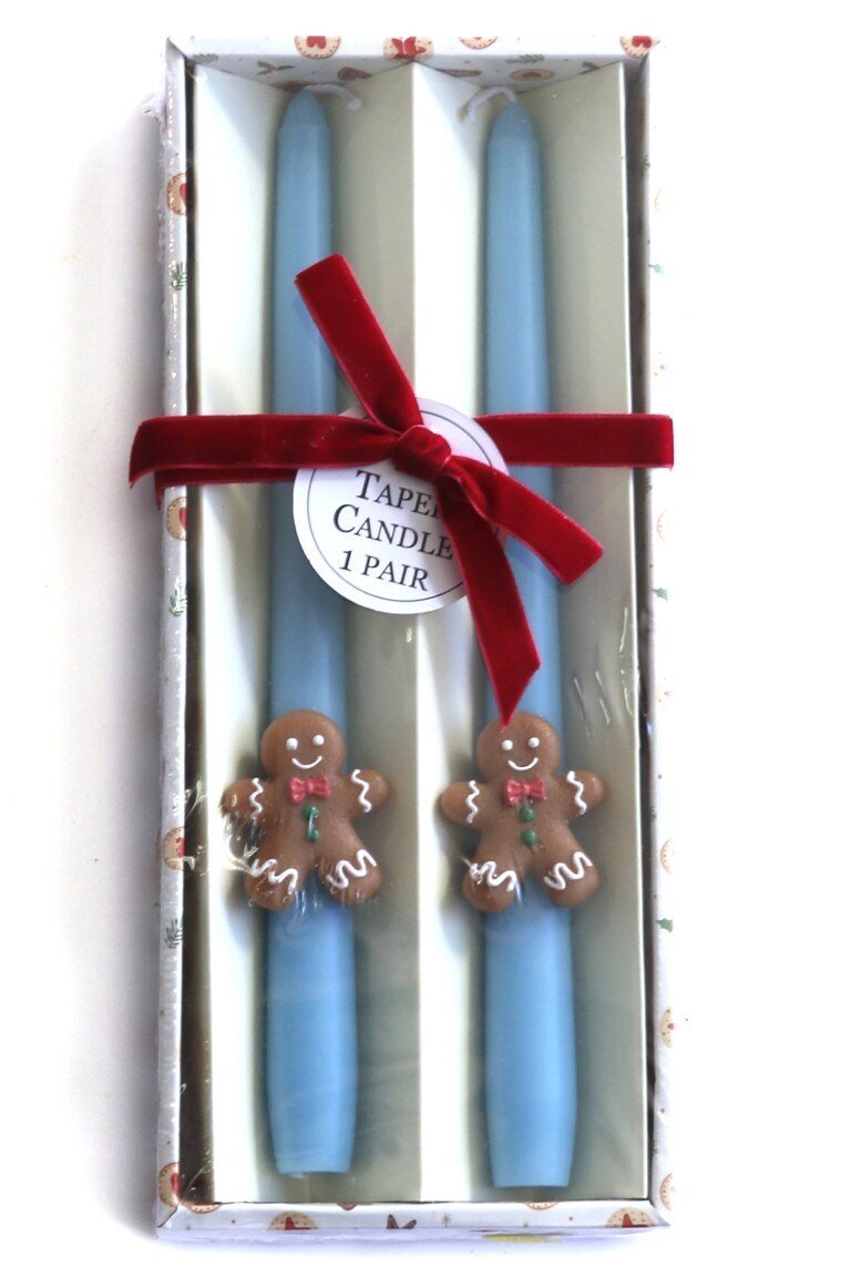 Gingerbread Man Taper Candles — Set of 2 – Cody Foster & Co - Curated Home Decor