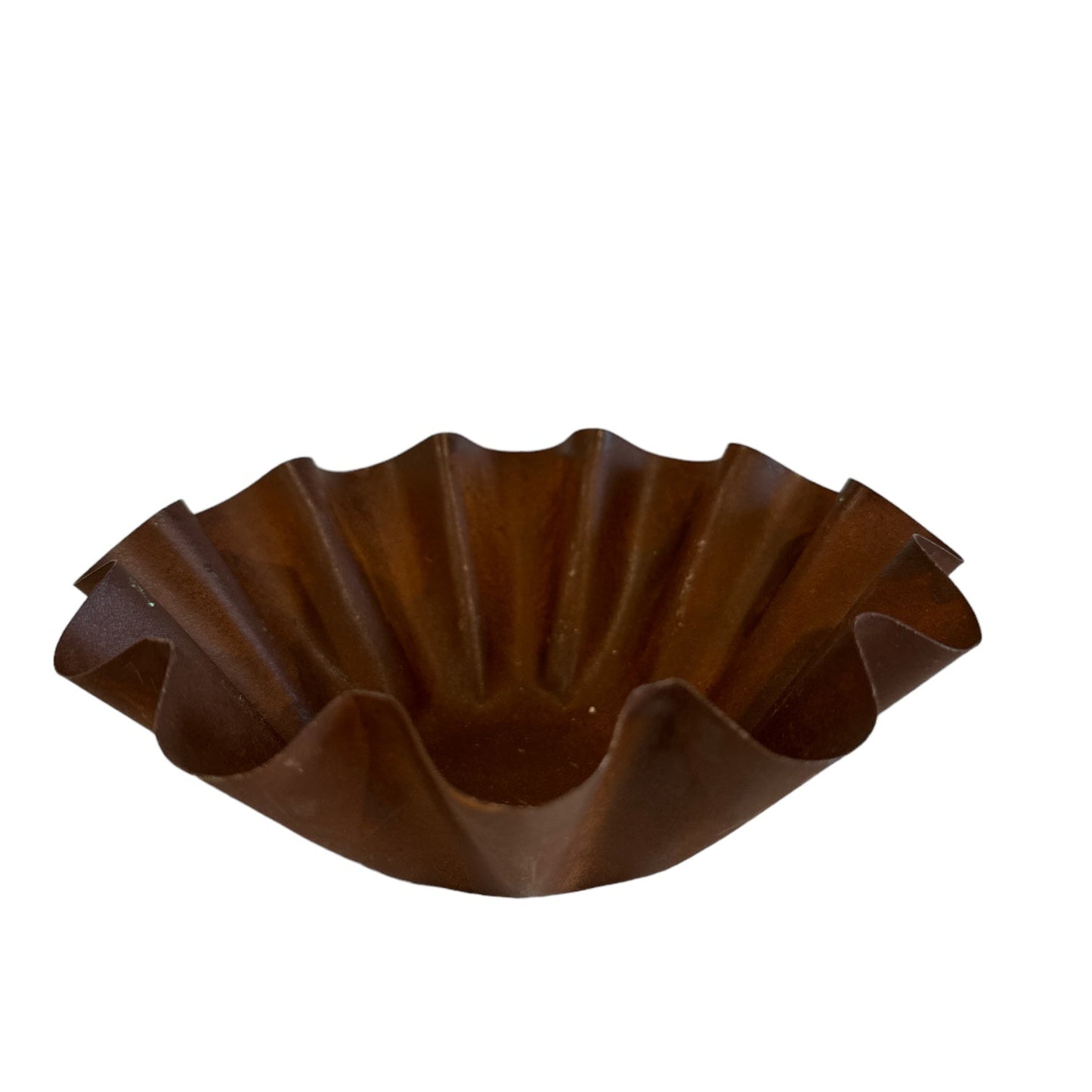 Bronze Metal Ruffle Bowl - Curated Home Decor