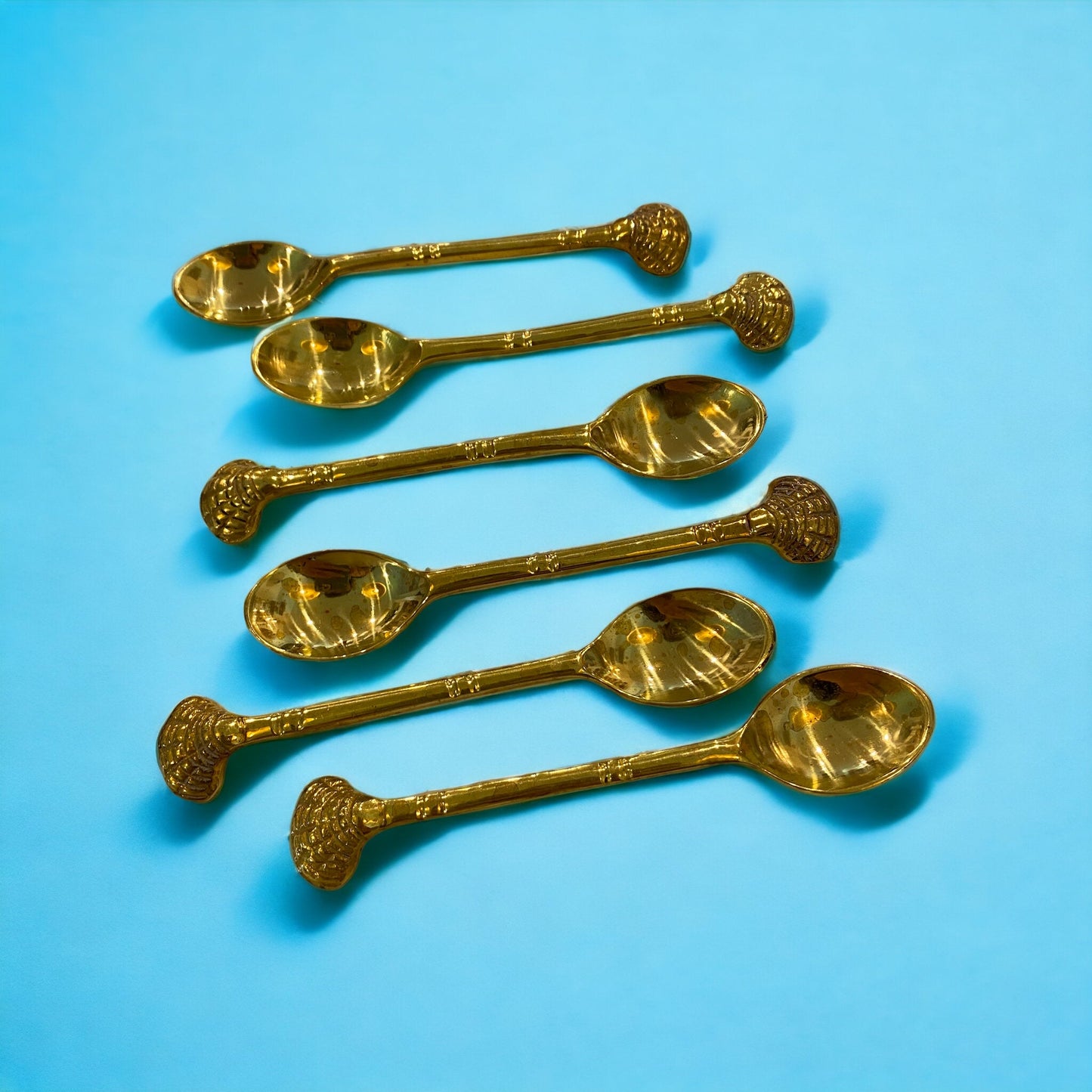 Brass Shell Spoon Set - Curated Home Decor