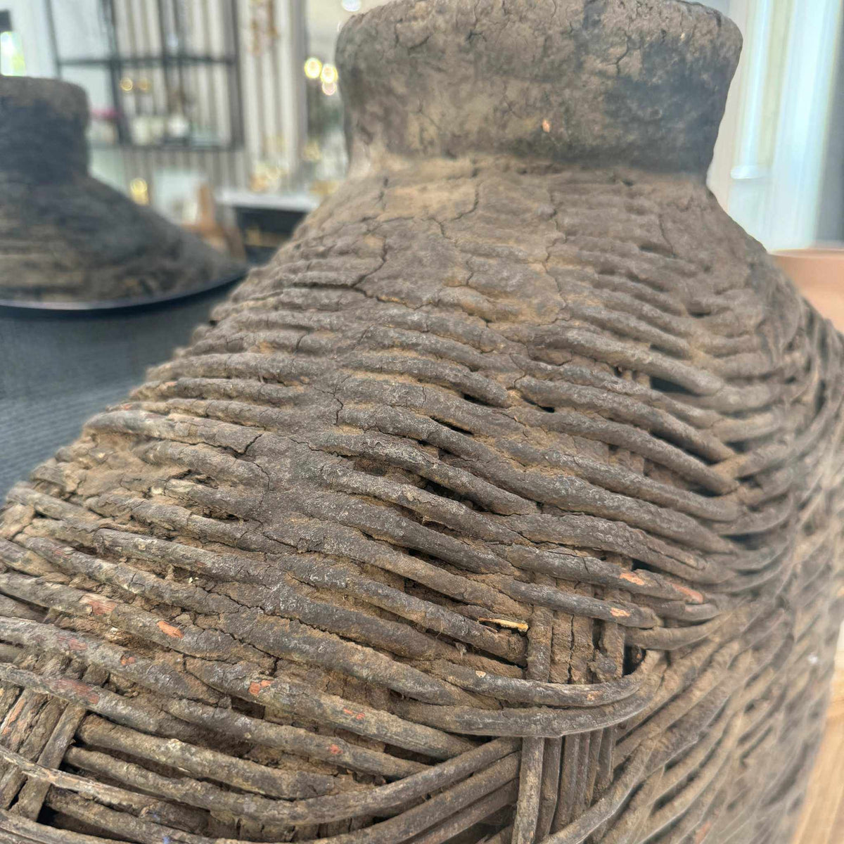 
                  
                    Antique Chinese Woven Willow Oil Container Basket - Curated Home Decor
                  
                