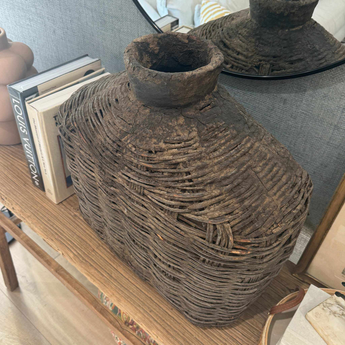 
                  
                    Antique Chinese Woven Willow Oil Container Basket - Curated Home Decor
                  
                