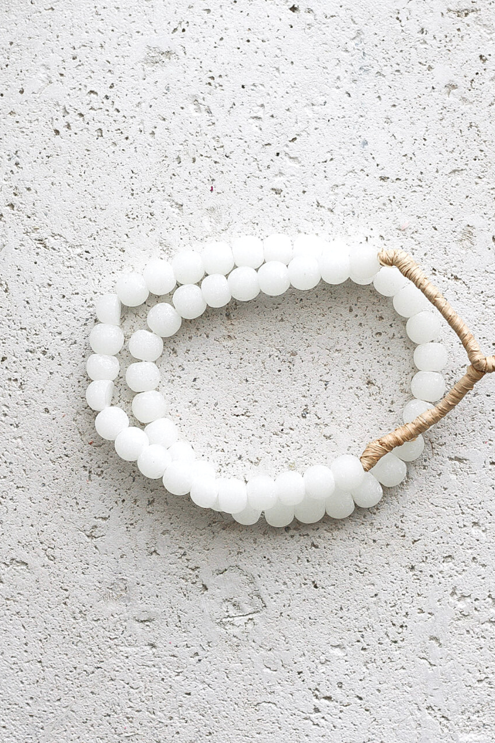 Recycled frosted glass beads 6mm round, 12-inch strand for vase or table decor with boho style