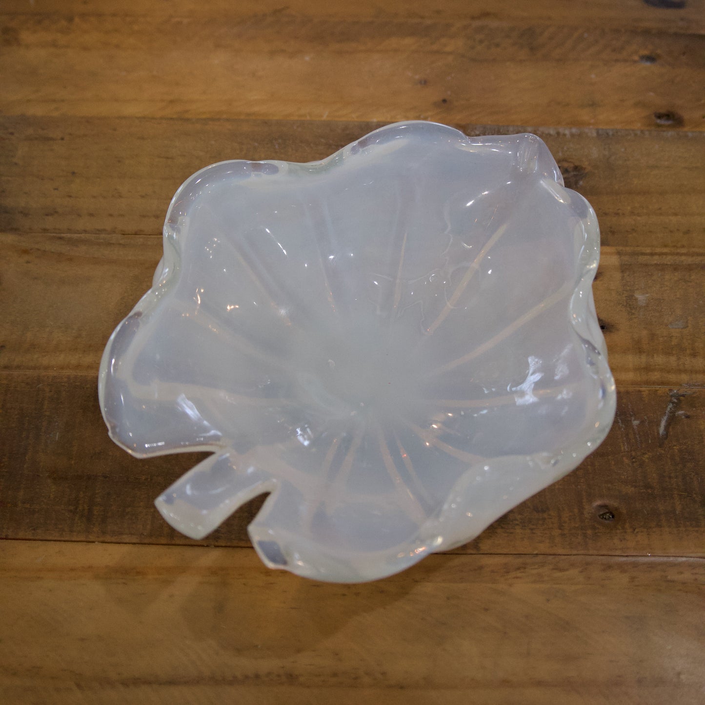 Murano Opaline Leaf Bowl - Curated Home Decor