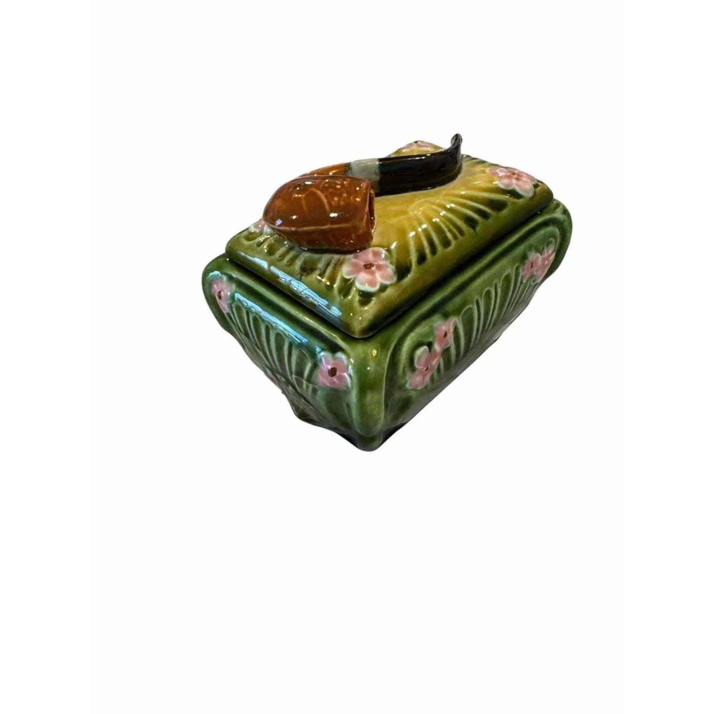 
                  
                    Antique Majolica Floral Humidor - Curated Home Decor
                  
                