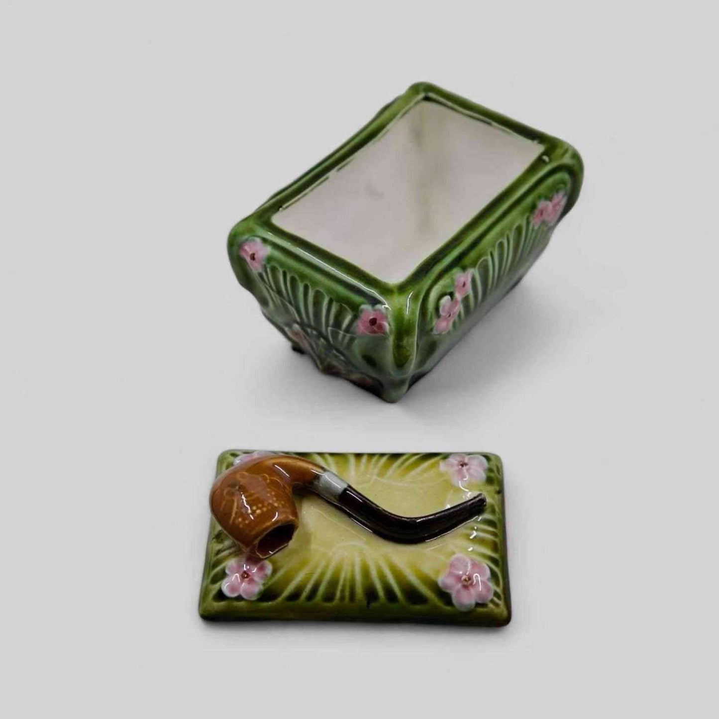 
                  
                    Antique Majolica Floral Humidor - Curated Home Decor
                  
                