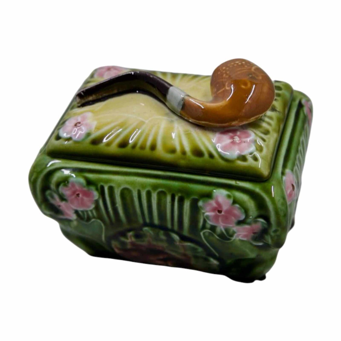 
                  
                    Antique Majolica Floral Humidor - Curated Home Decor
                  
                