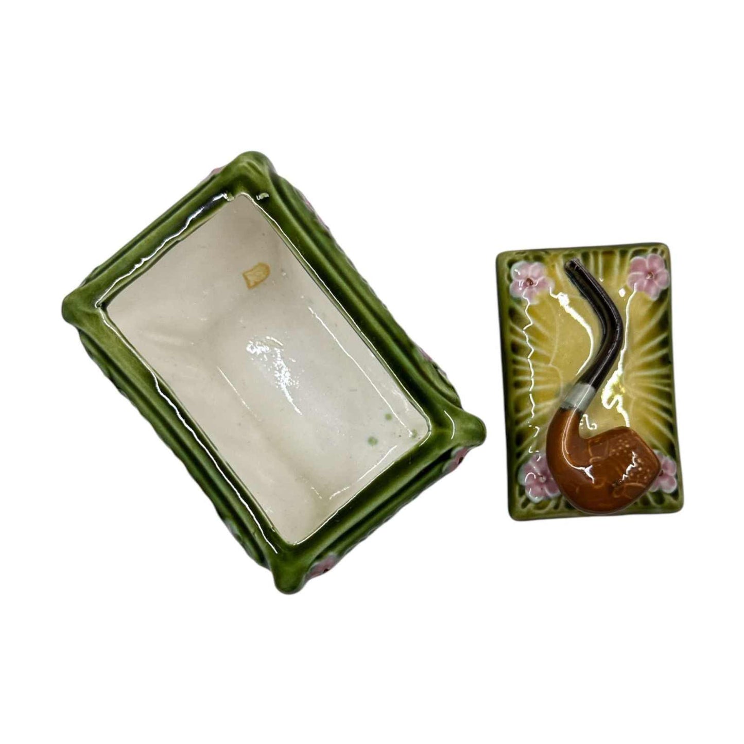 
                  
                    Antique Majolica Floral Humidor - Curated Home Decor
                  
                