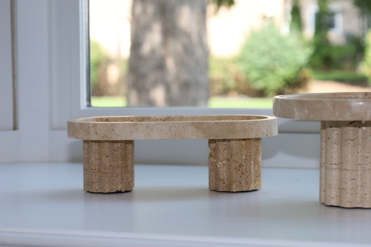 Travertine Column Tray | Curated Home Decor