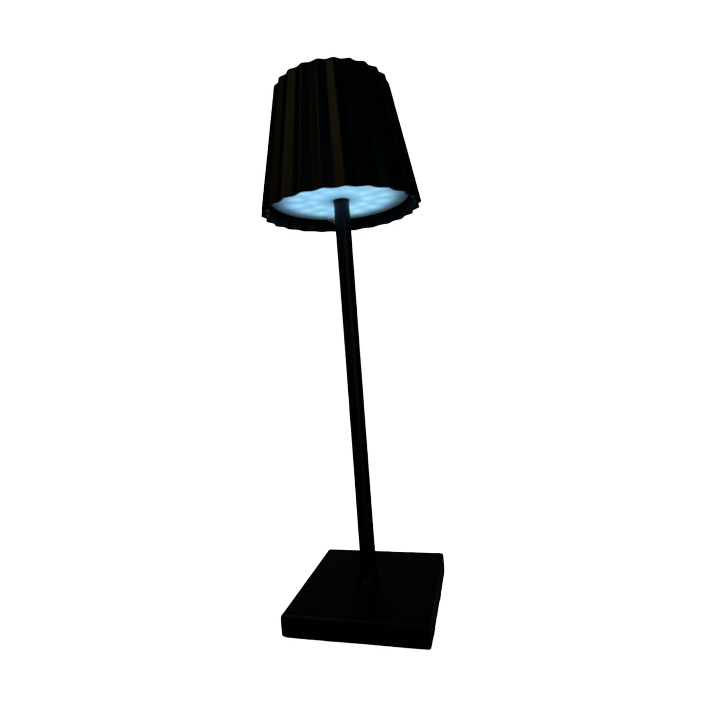 
                  
                    Black Metal Touch LED Rechargeable Pleated Table Lamp - Curated Home Decor
                  
                