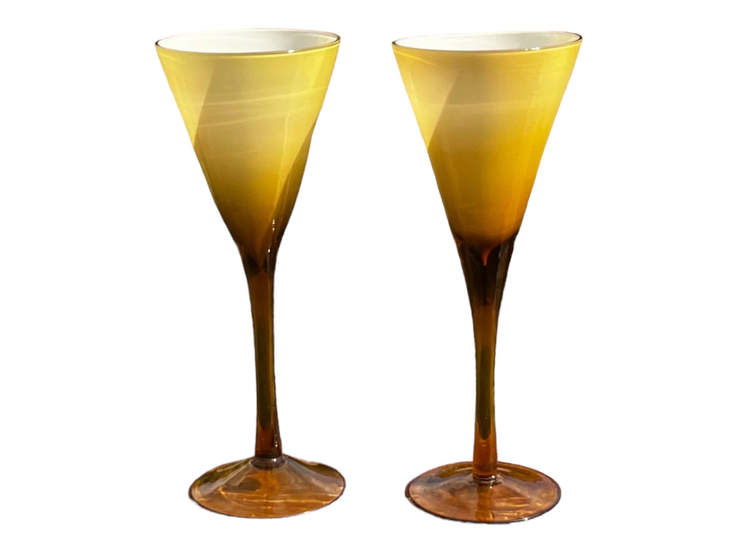 Mid Century Martini Carlo Moretti Glass set 2 - Curated Home Decor