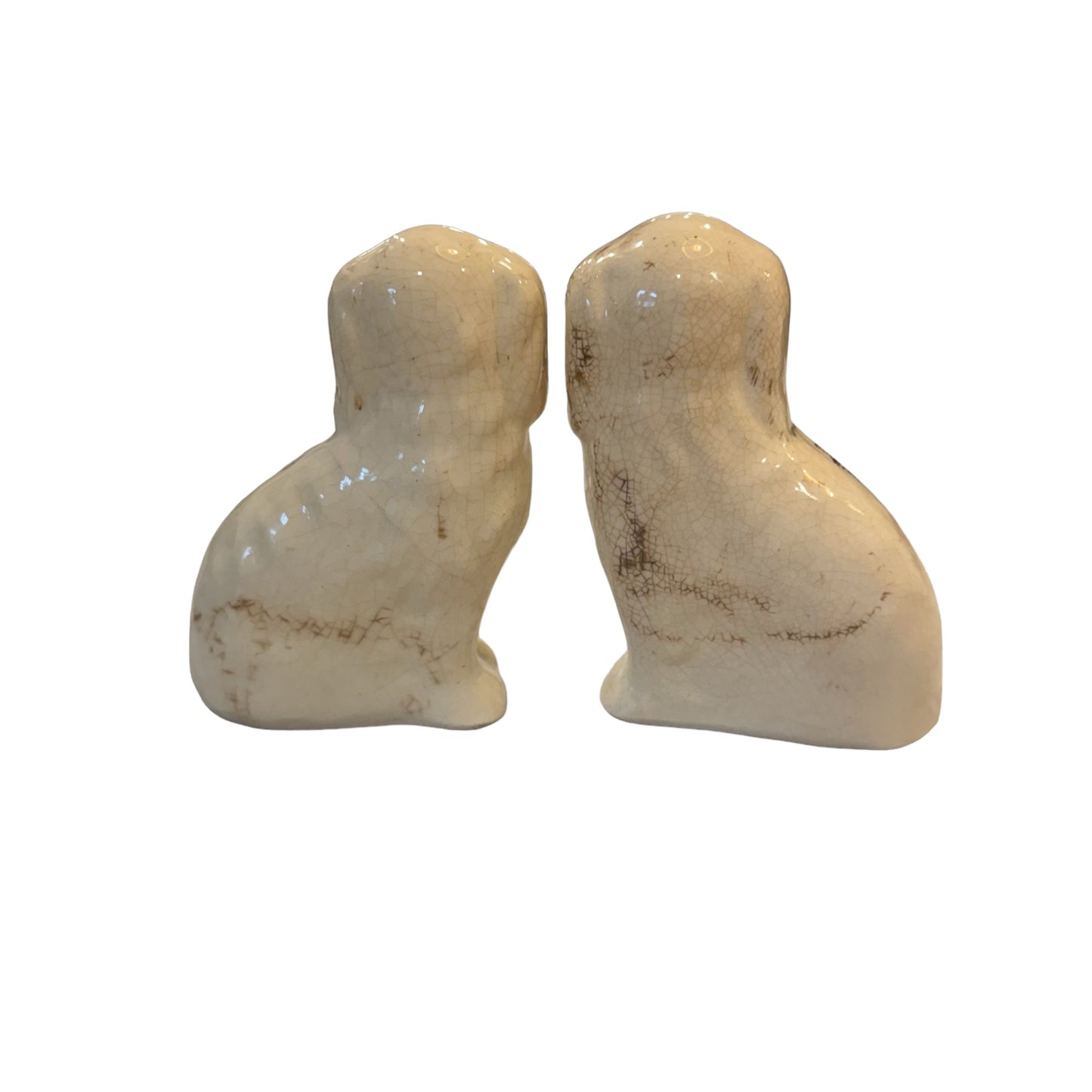 Pair of Vintage Mini Staffordshire Dogs - Curated Home Decor