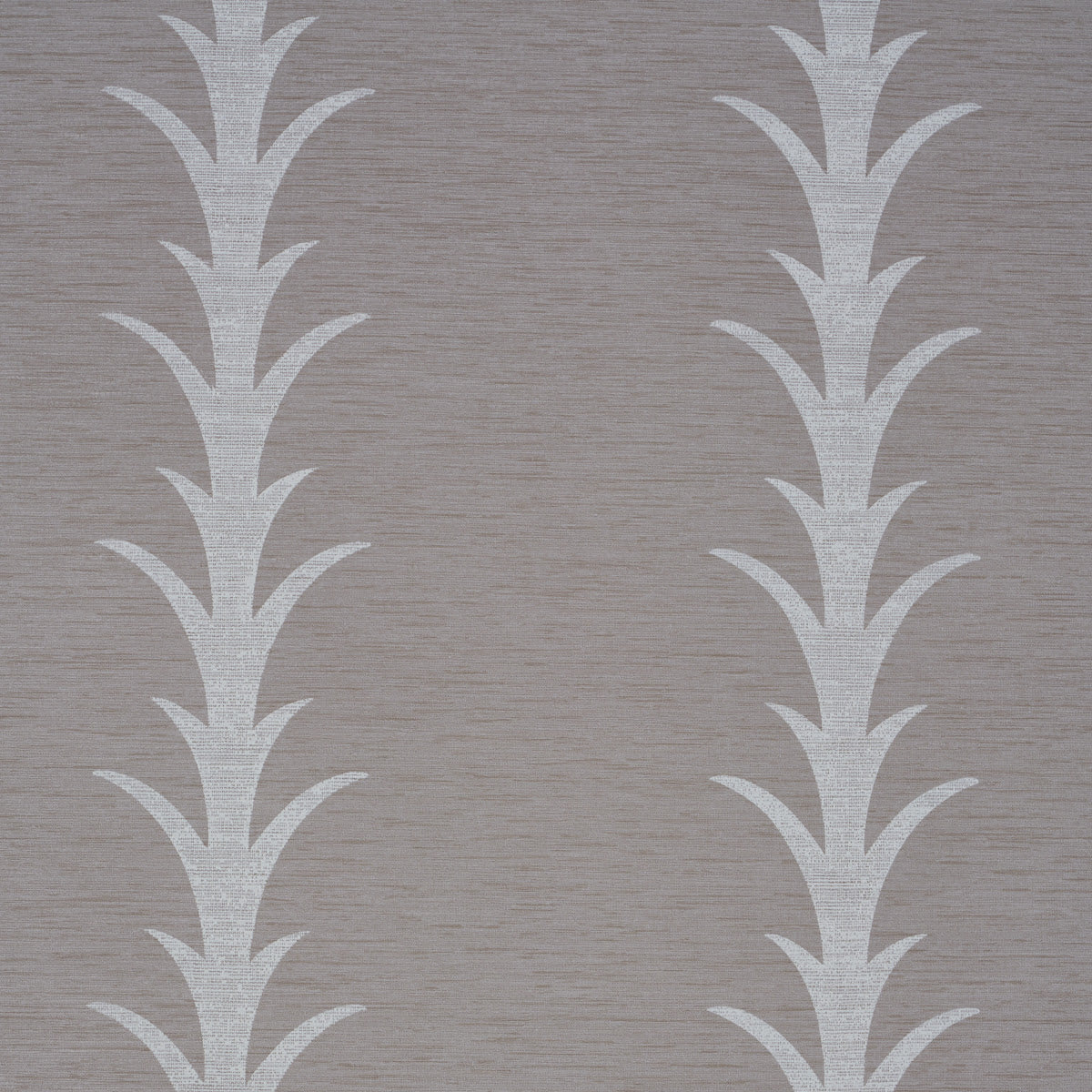 Schumacher Acanthus Stripe Vinyl Gret Wallpaper - Curated Home Decor