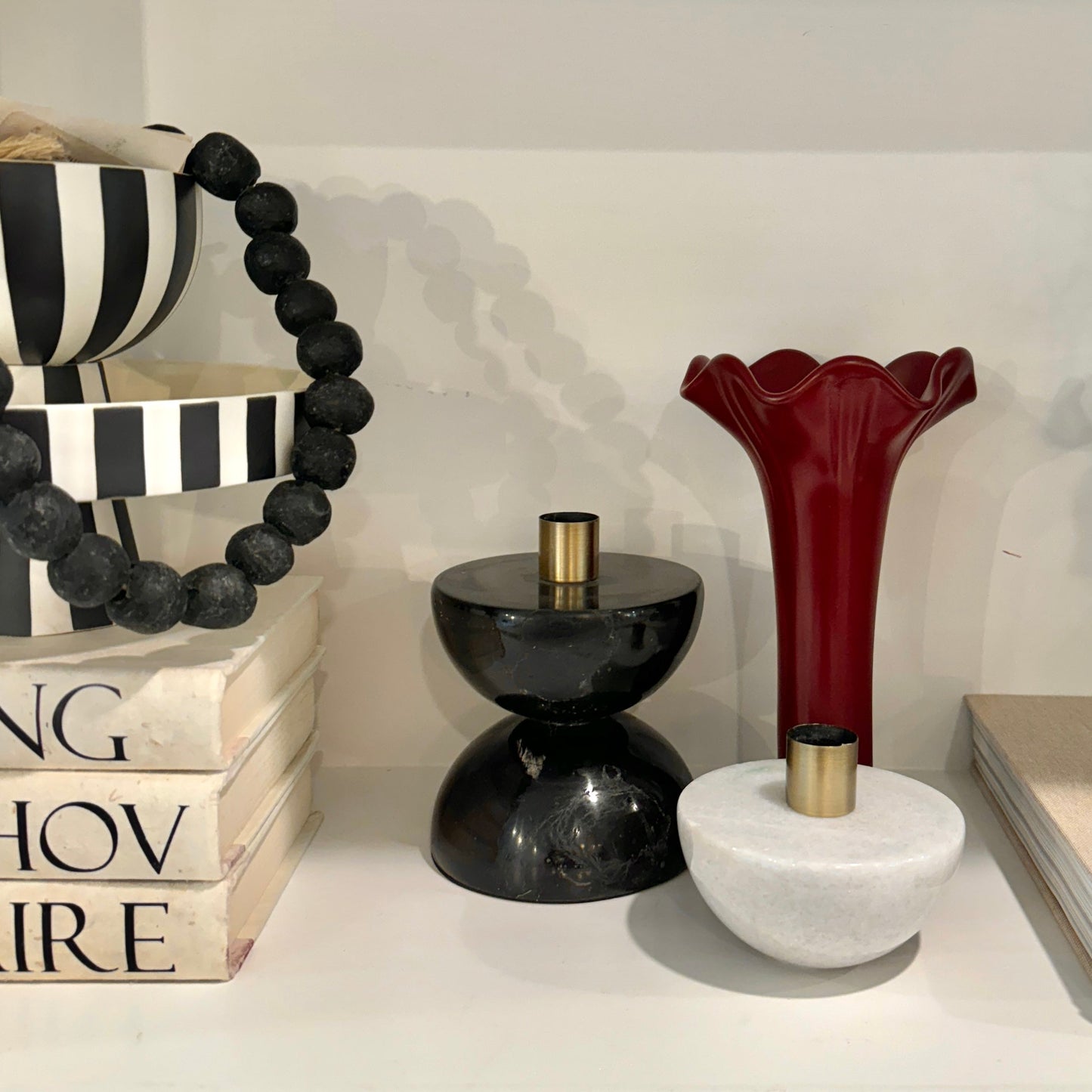 Simone Pearce Fluted Ruffle Vase Vintage - Curated Home Decor