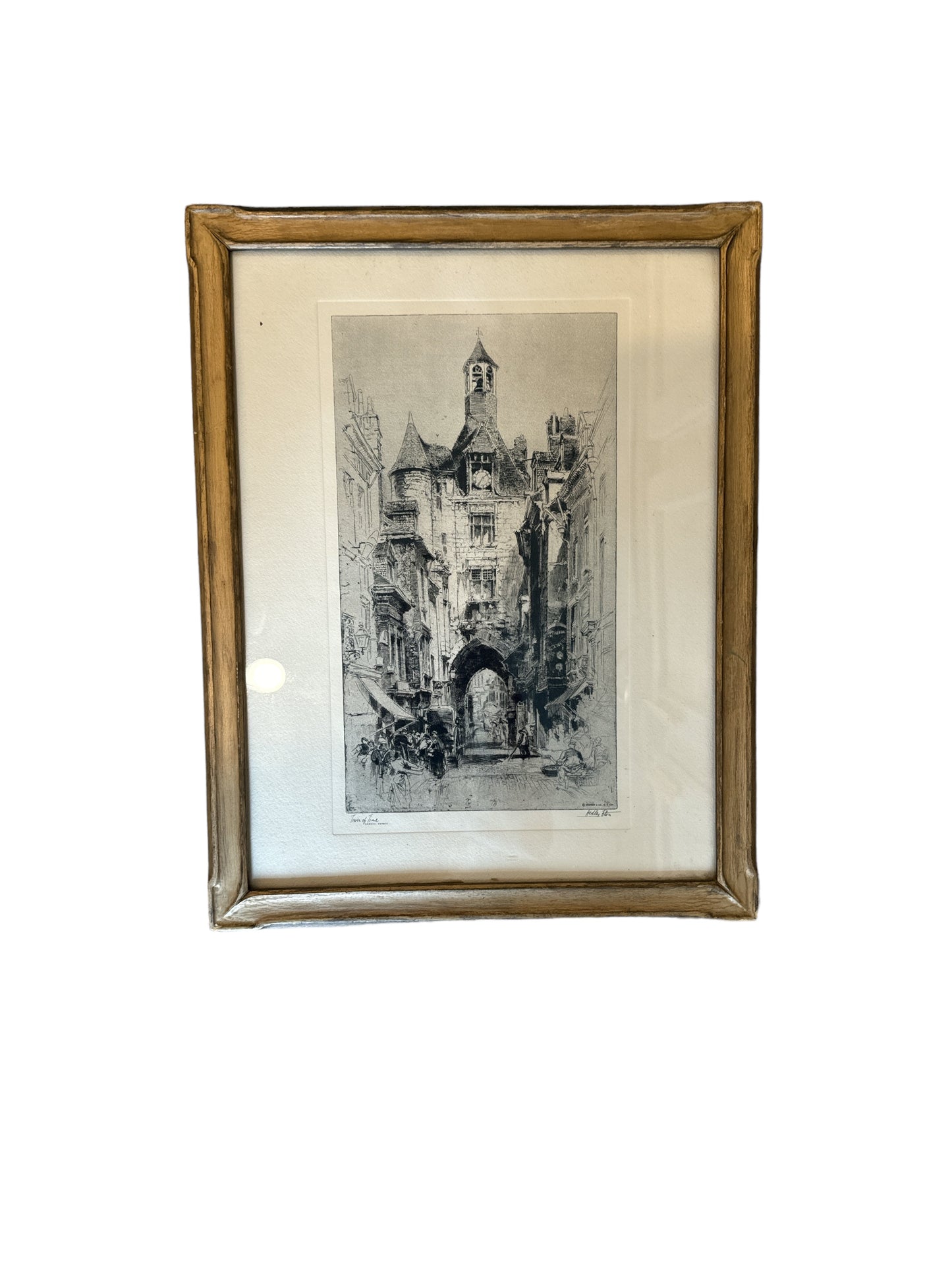 Tower of Time Org. Etching by Hedley Fitton - Curated Home Decor