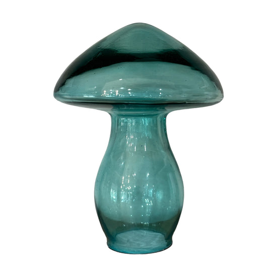 Blue Glass Mushroom - Curated Home Decor