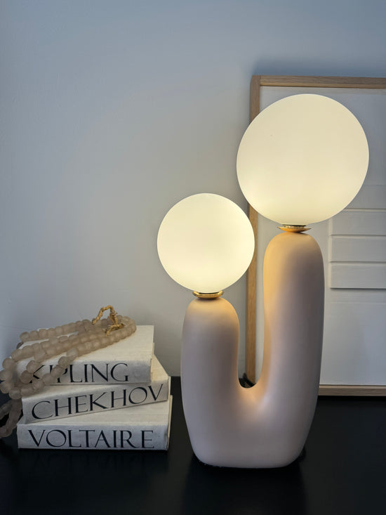 Abstract Double Pronged Table Lamp - Curated Home Decor