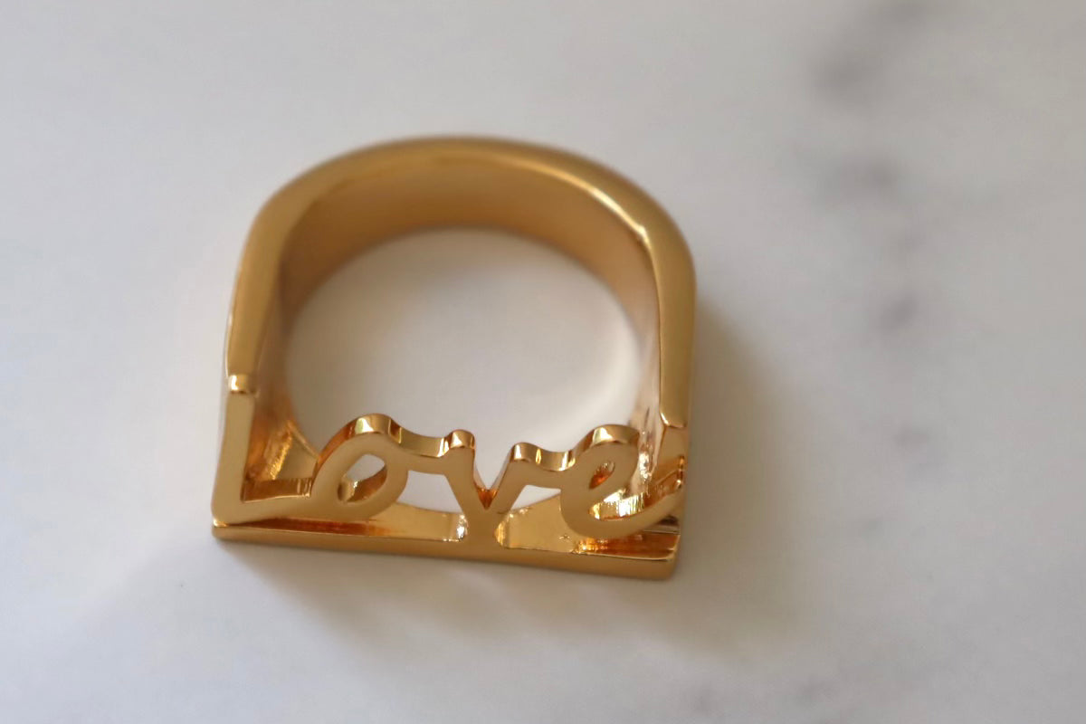 Rose Gold Love Ring - Curated Home Decor