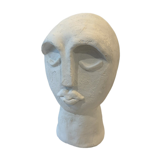 Plaster Face Sculpture - Curated Home Decor