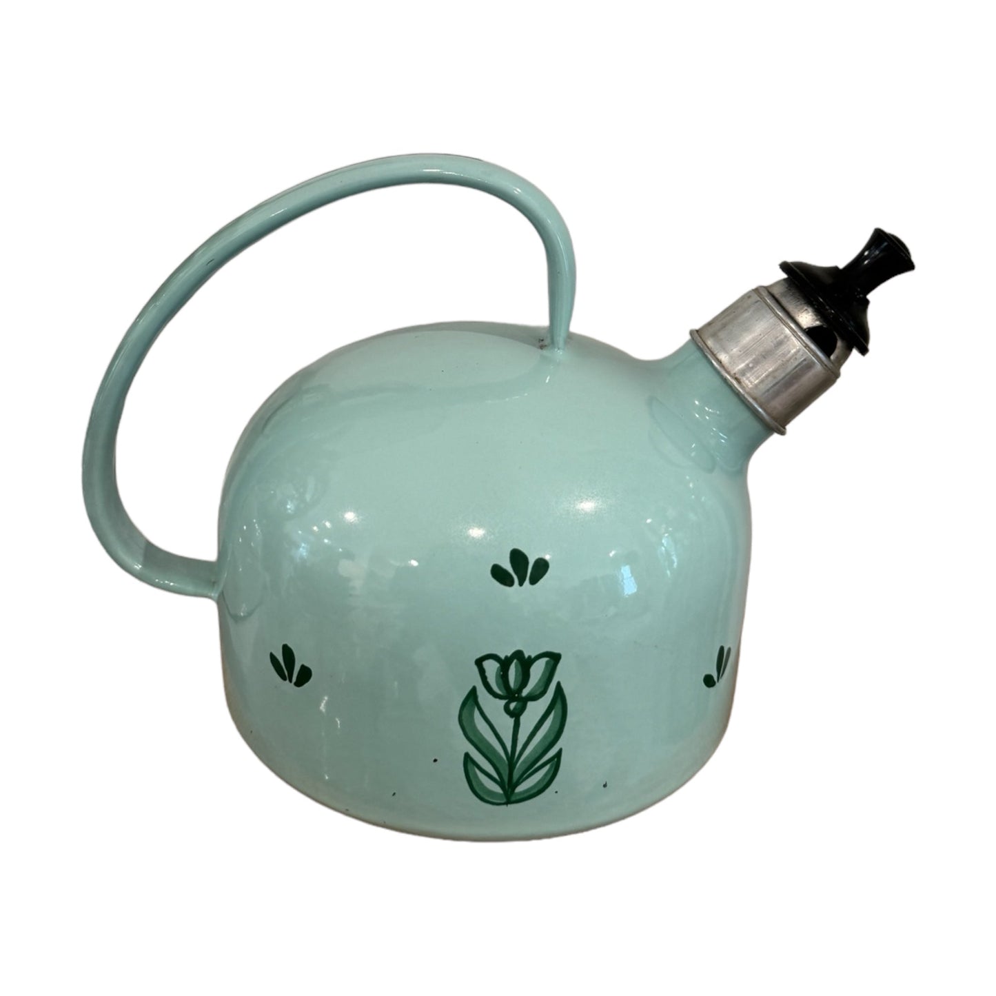 Antique Dutch Tea Kettle Blue Floral - Curated Home Decor
