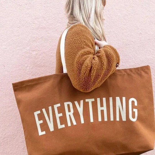 XL “EVERYTHING” Canvas Tote Bag - Curated Home Decor