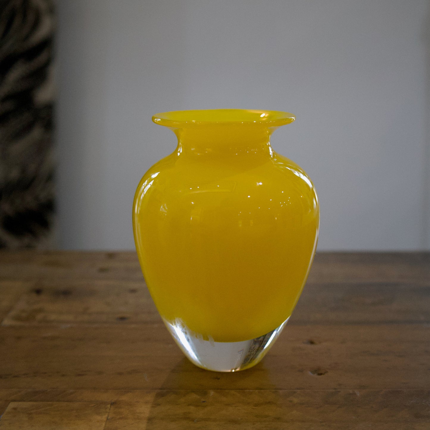 Vintage Vibrant Yellow Miniature Hand Blown Glass Vase - Curated Home Decor