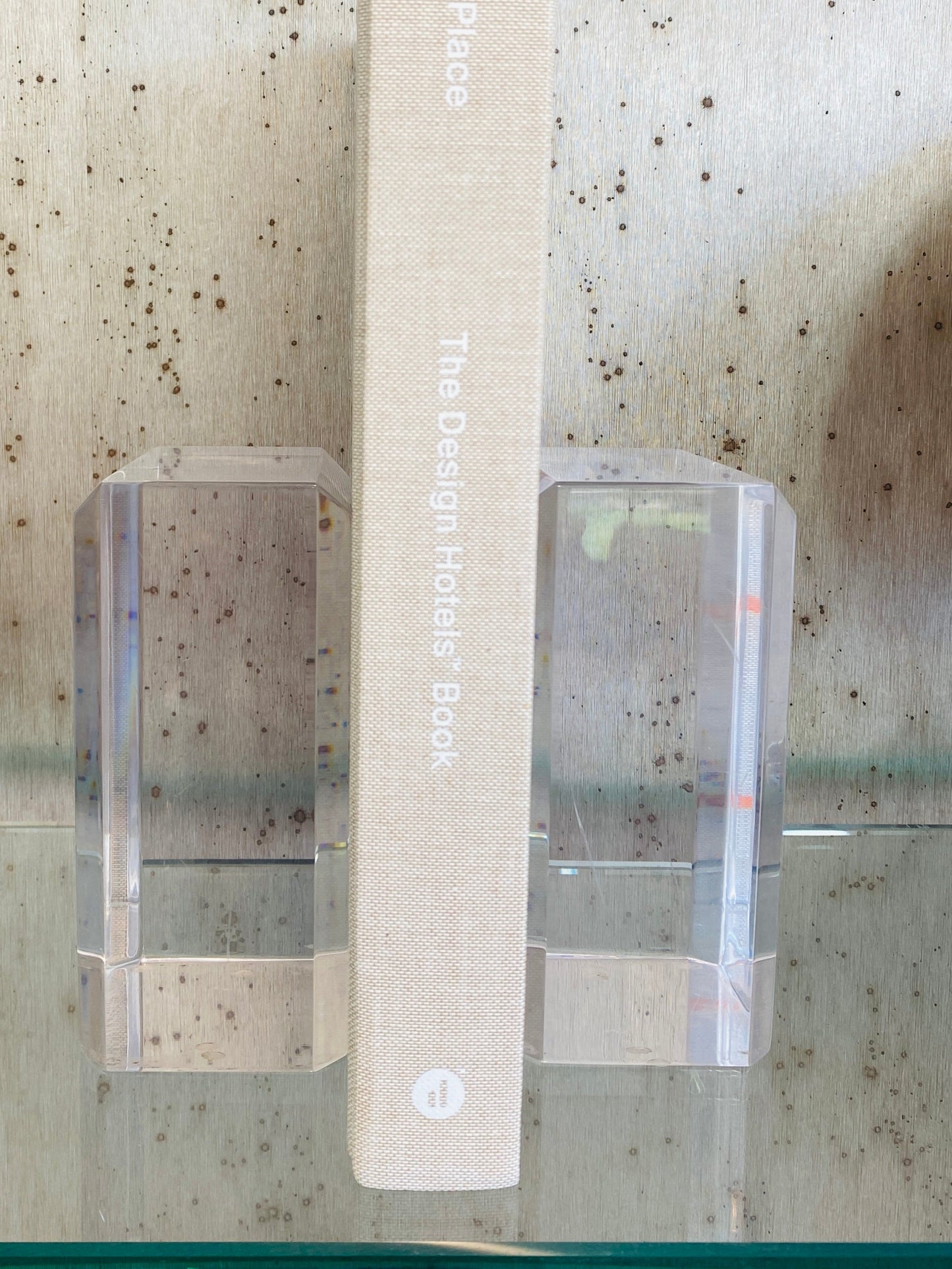 Astrolite Beveled Lucite Bookends - Curated Home Decor