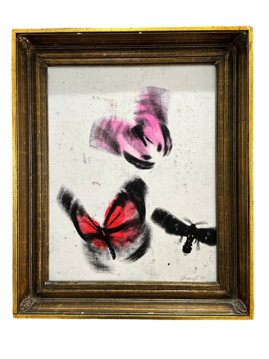Vintage Silkscreen Butterflies Framed Art - Curated Home Decor