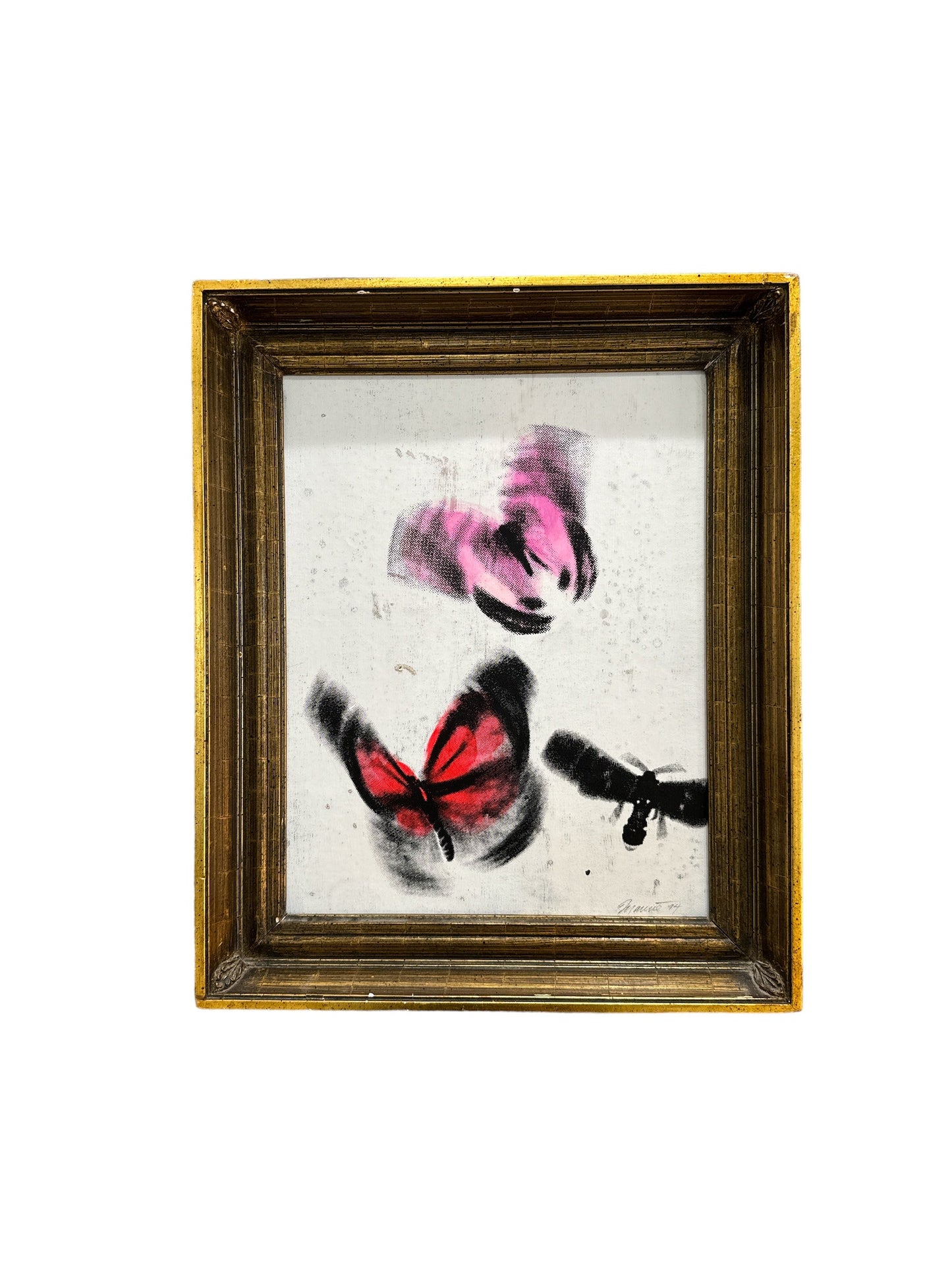 Vintage Silkscreen Butterflies Framed Art - Curated Home Decor