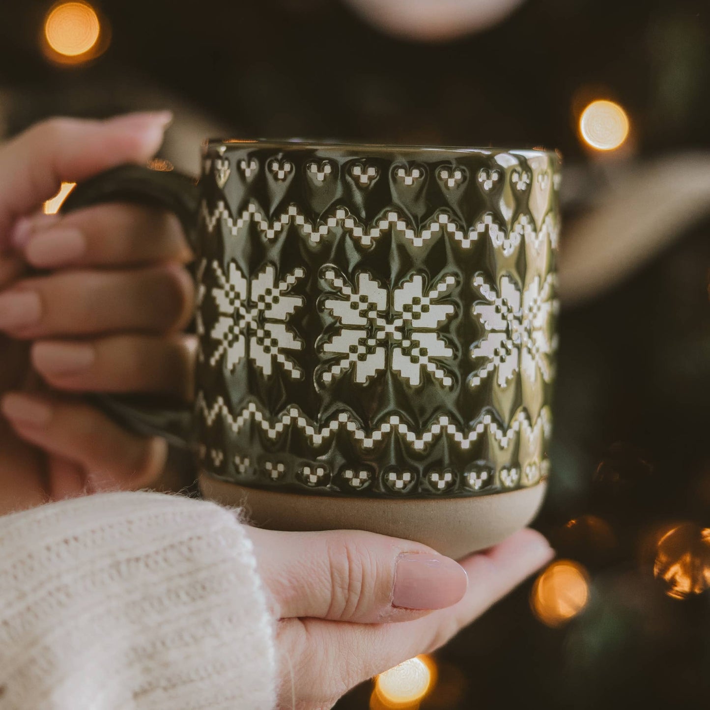 
                  
                    Green Fair Isle Sweater Stoneware Coffee Mug - Curated Home Decor
                  
                