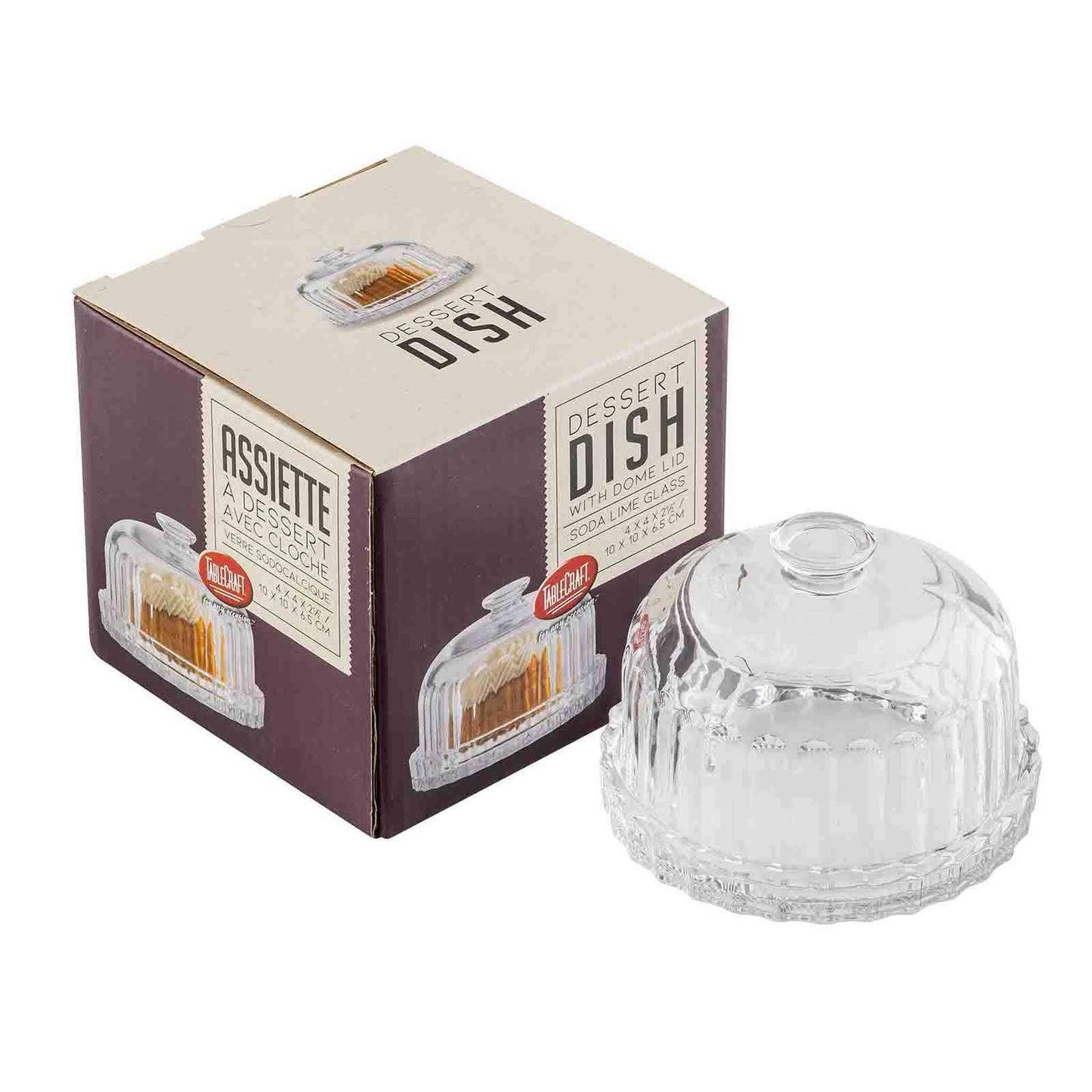 
                  
                    Glass Dessert Dish with Lid - Curated Home Decor
                  
                