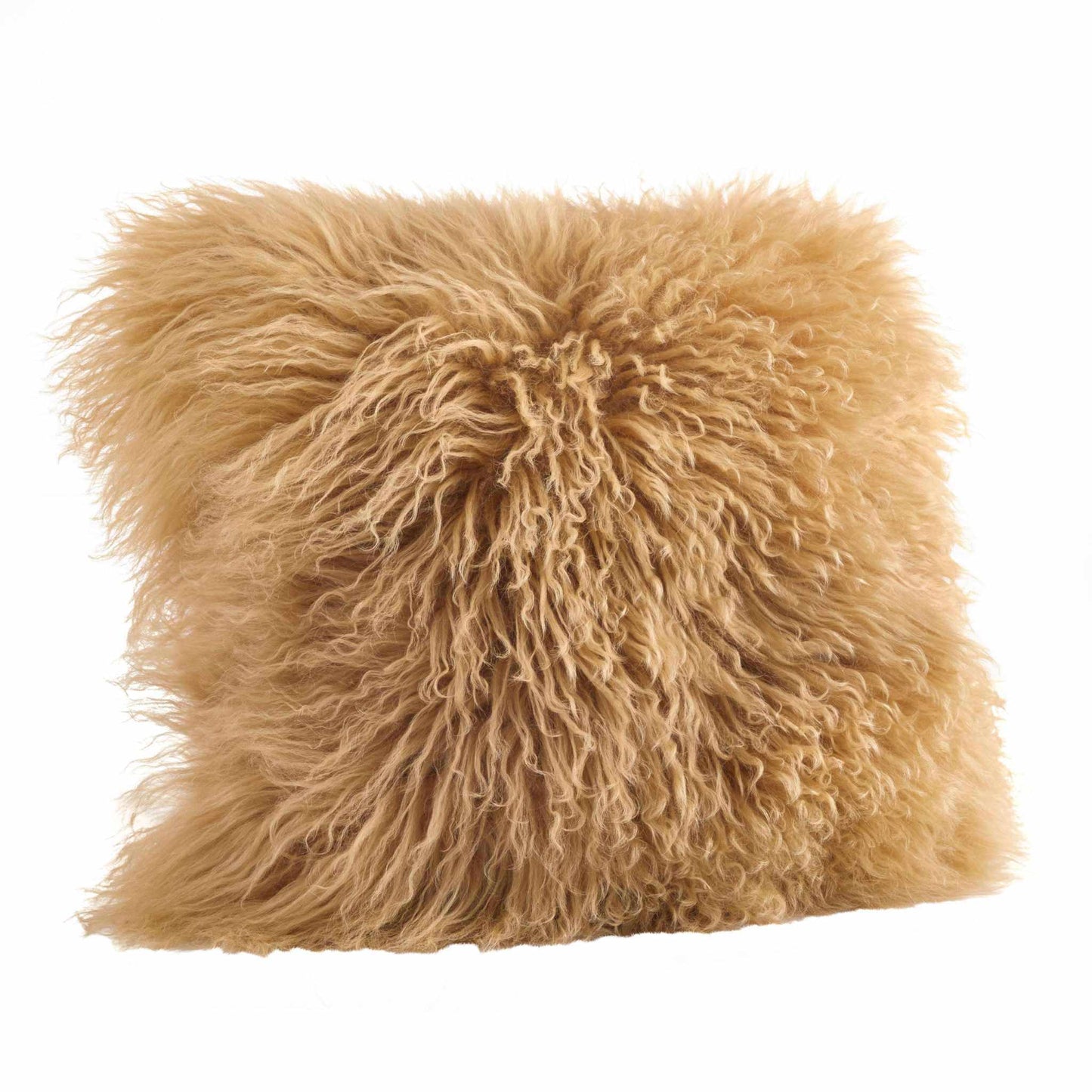 20" Mongolian Lamb Fur Pillow - Curated Home Decor